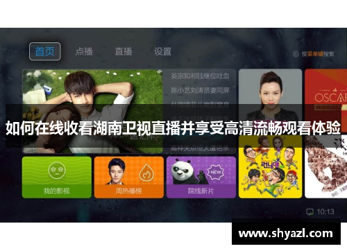 如何在线收看湖南卫视直播并享受高清流畅观看体验